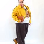 Pantalone con trama animalier