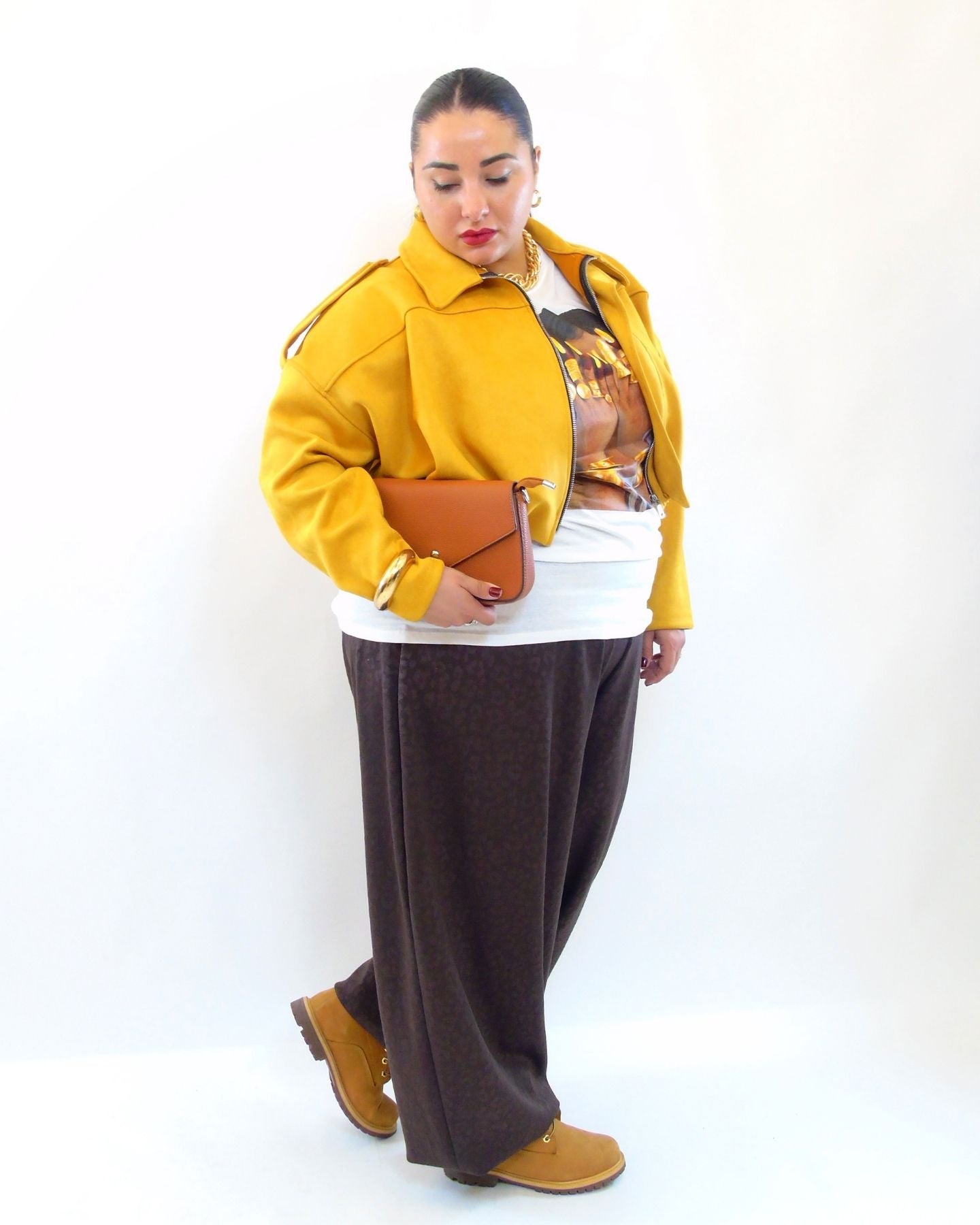 Pantalone con trama animalier