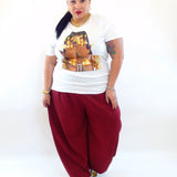 Pantalone con trama animalier