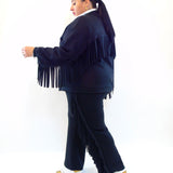 Coordinato con frange cardigan 8077