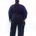 Coordinato con frange cardigan 8077