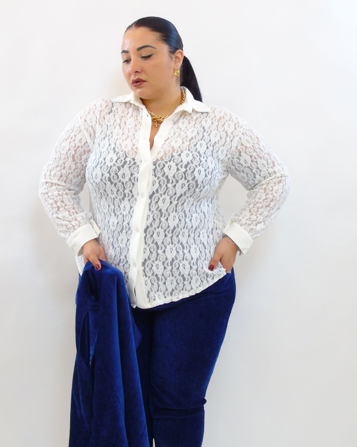 camicia in pizzo 20970