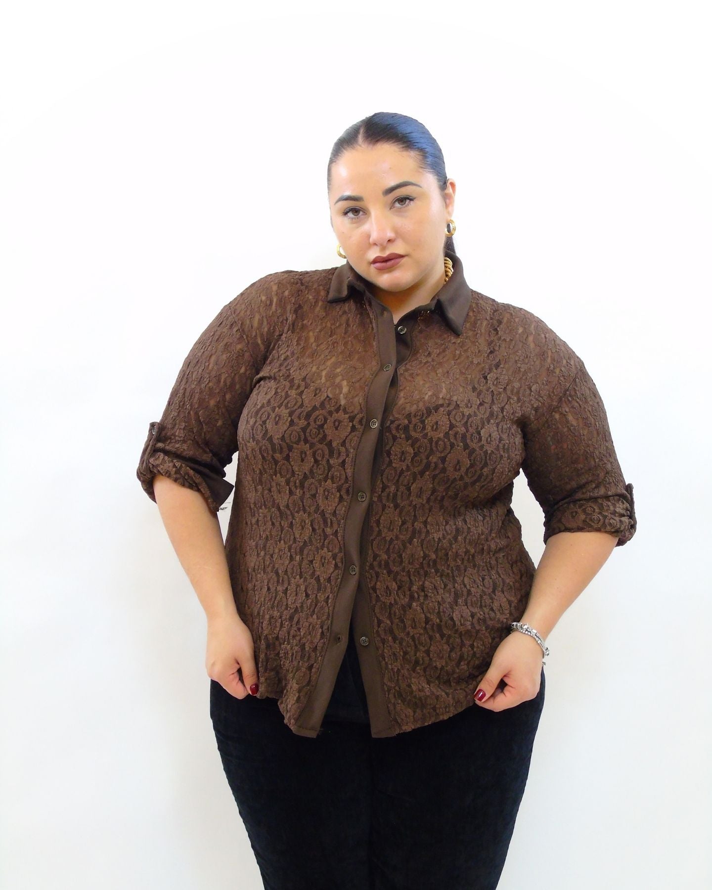 camicia in pizzo 20970