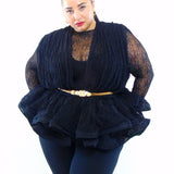 Blusa con balze con maglia  823