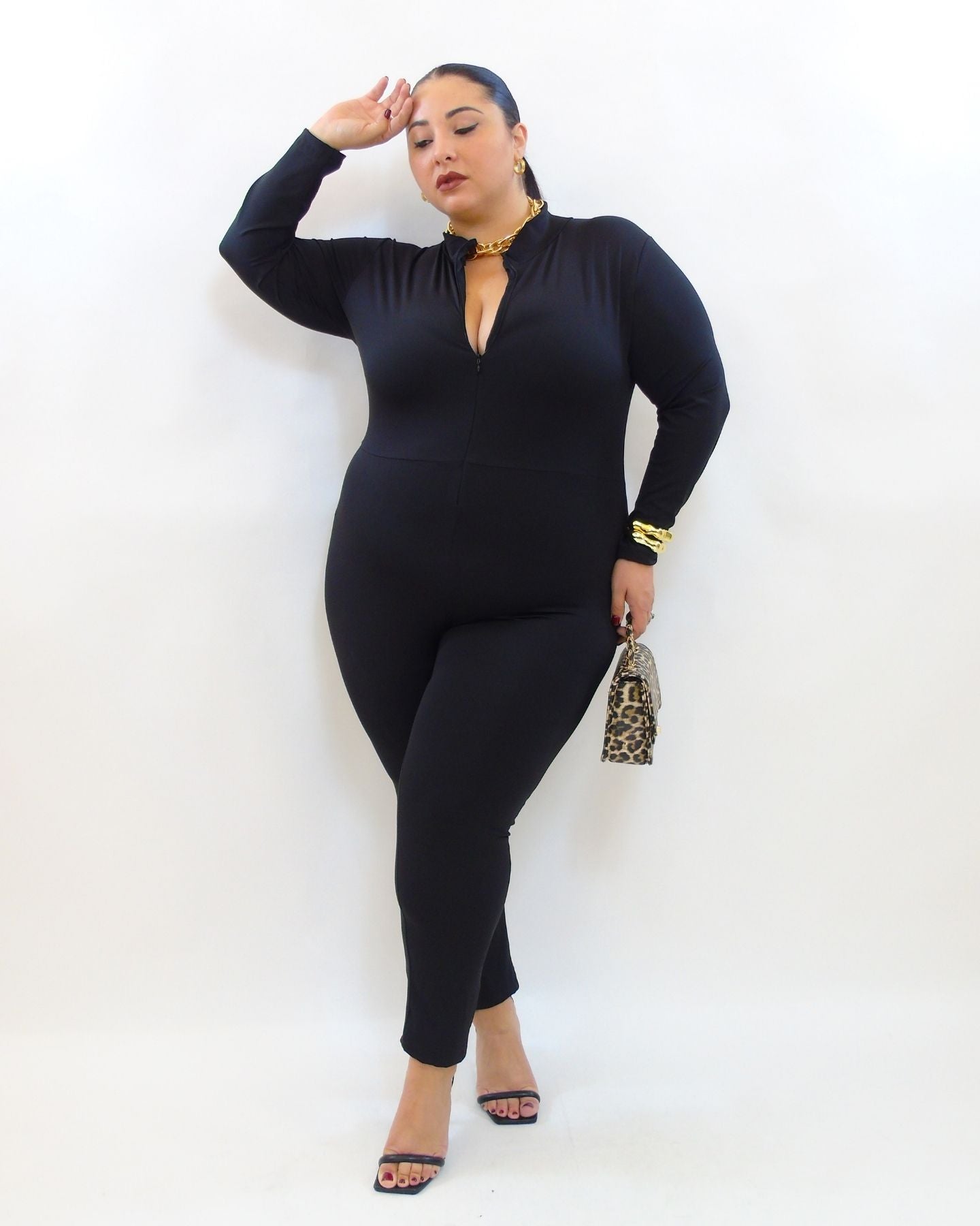 Jumpsuite zip modellante