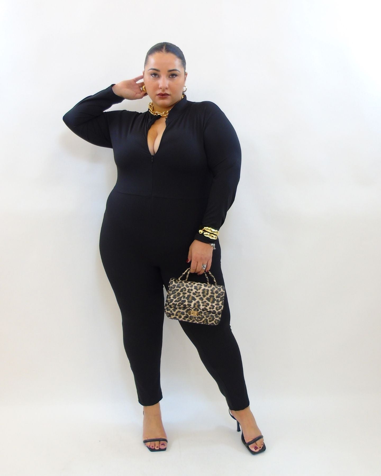 Jumpsuite zip modellante