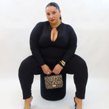 Jumpsuite zip modellante