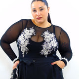 body con perline e paillettes 631