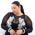 body con perline e paillettes 631