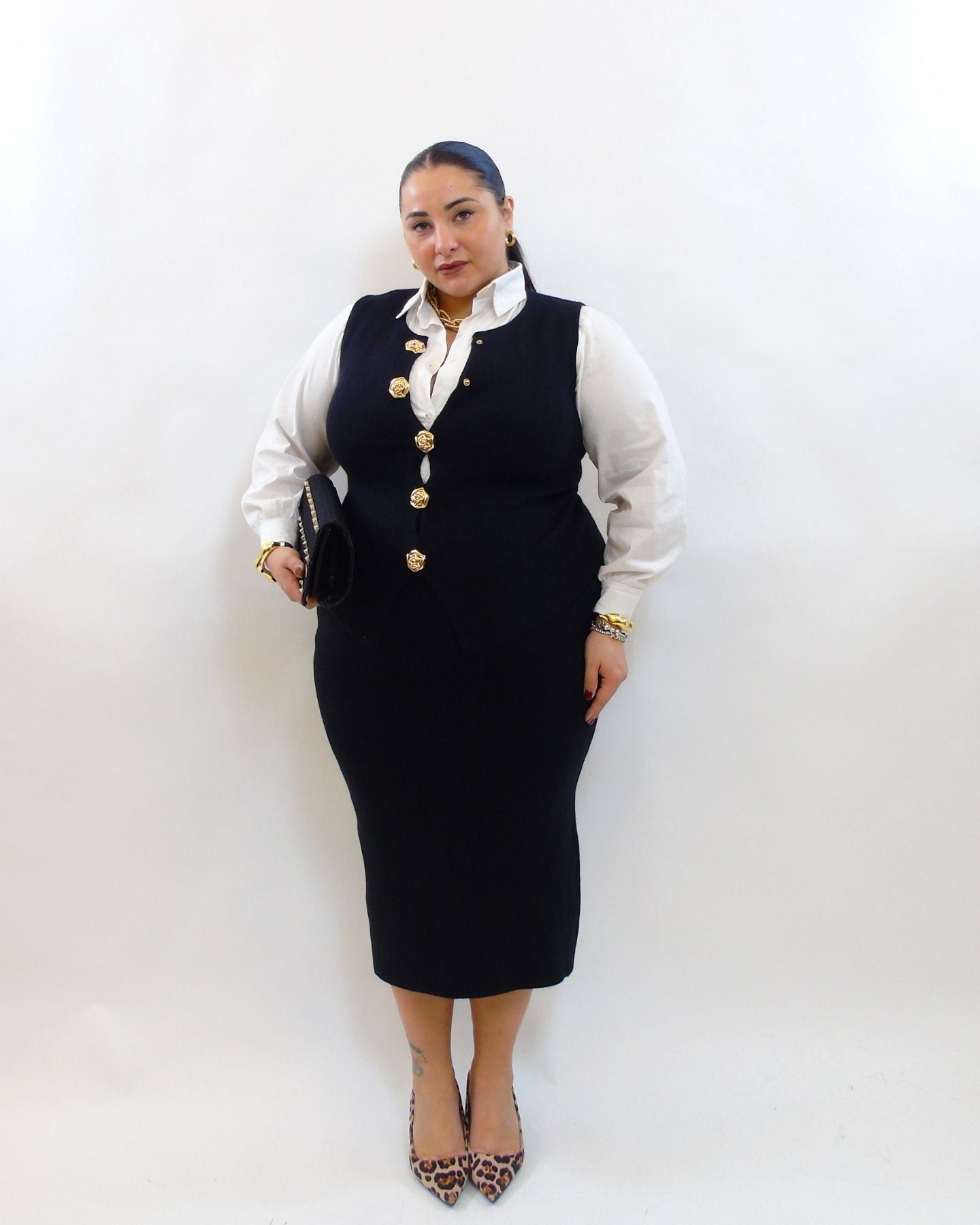 Coordinato con bottoni rosa 266