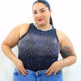 Body brillantinato in rilievo 76112