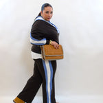 Coordinato con trama in jeans 8079