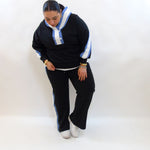 Coordinato con trama in jeans 8079