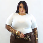 Tshirt manicotti animalier 7628