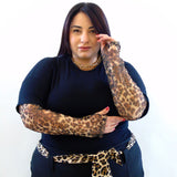 Tshirt manicotti animalier 7628