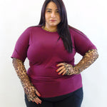 Tshirt manicotti animalier 7628