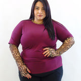 Tshirt manicotti animalier 7628