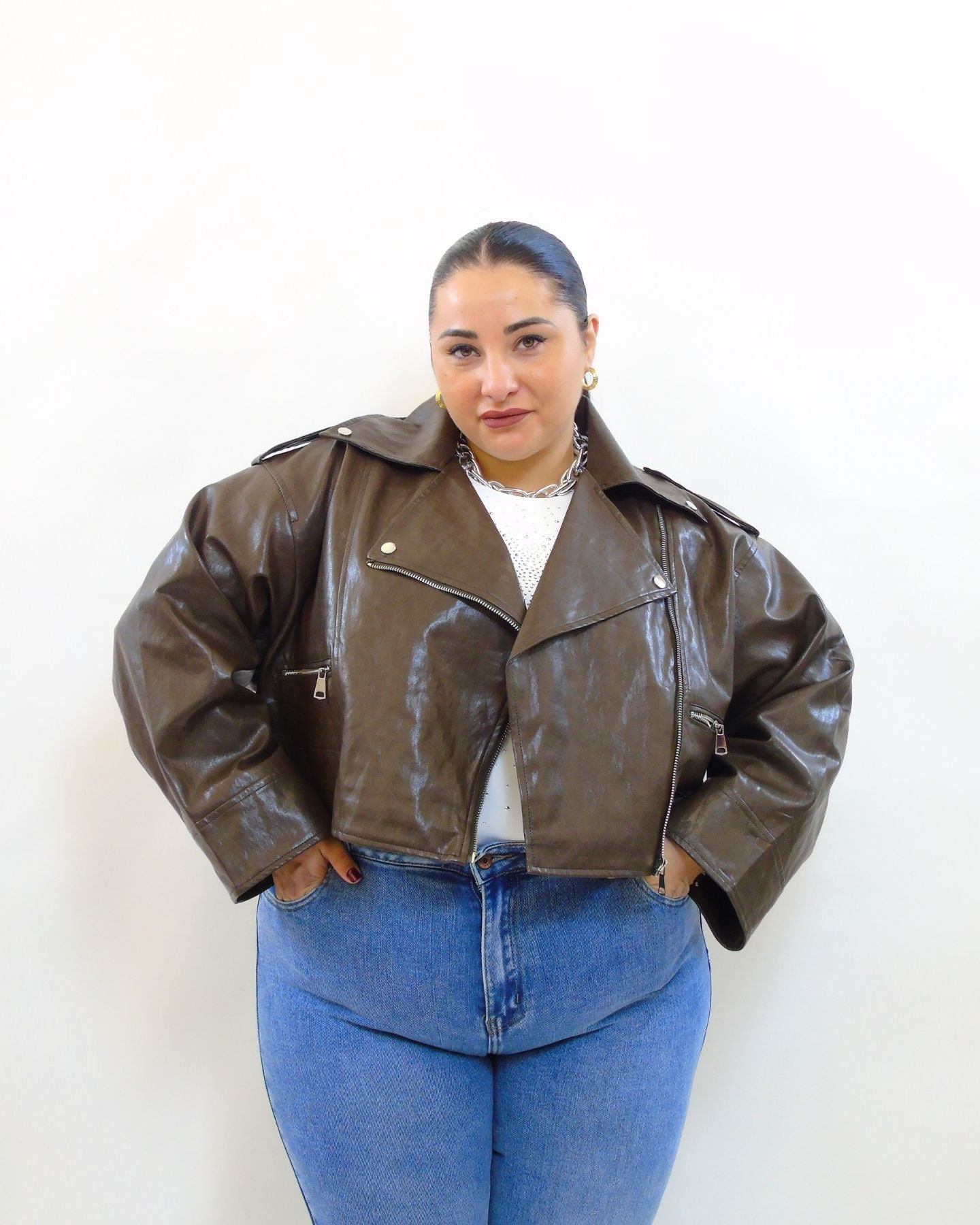 Giubbino simil pelle 6679