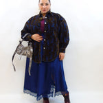 Camicione con bottoni in tessuto sfumato 25474