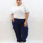 Pantalone cargo tessuto camoscio 5480