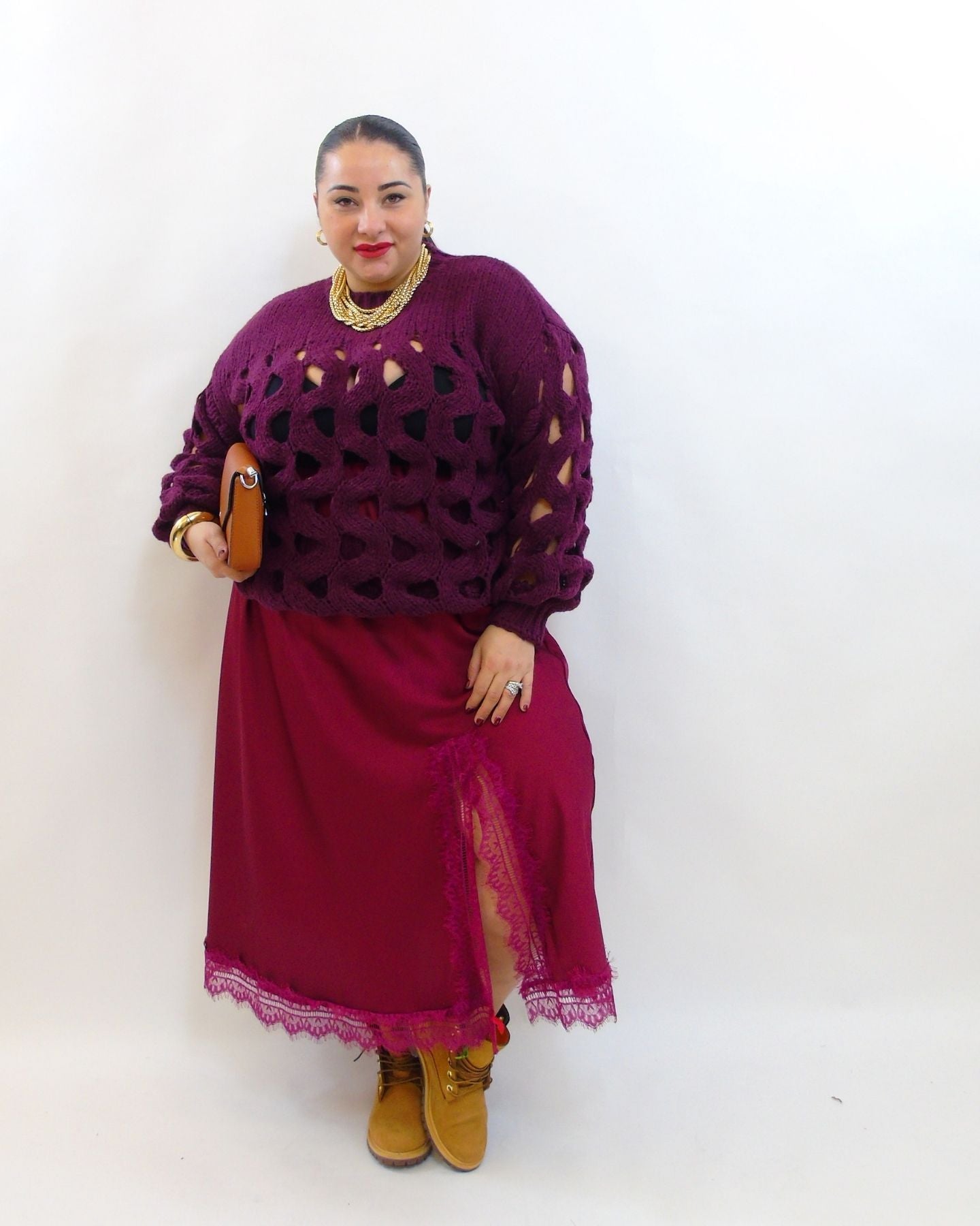 Gonna satin in pizzo asimmetrica 03895