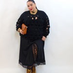 Gonna satin in pizzo asimmetrica 03895