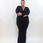 jumpsuite modellante a zampa 5176