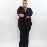 jumpsuite modellante a zampa 5176