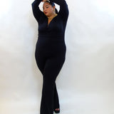 jumpsuite modellante a zampa 5176