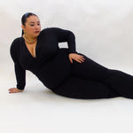 jumpsuite modellante a zampa 5176