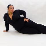 jumpsuite modellante a zampa 5176