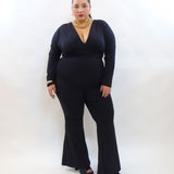 jumpsuite modellante a zampa 5176