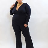 jumpsuite modellante a zampa 5176