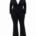 jumpsuite modellante a zampa 5176