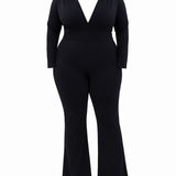 jumpsuite modellante a zampa 5176