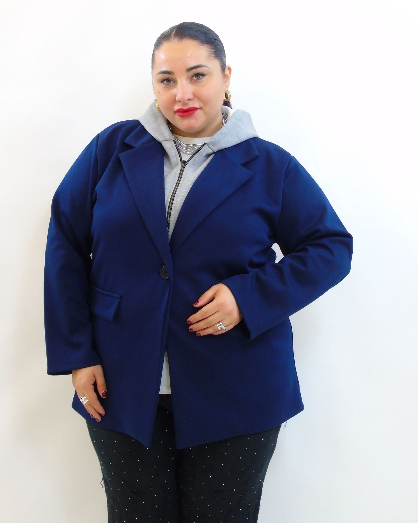 Giacca sportiva con doppio tessuto 71040