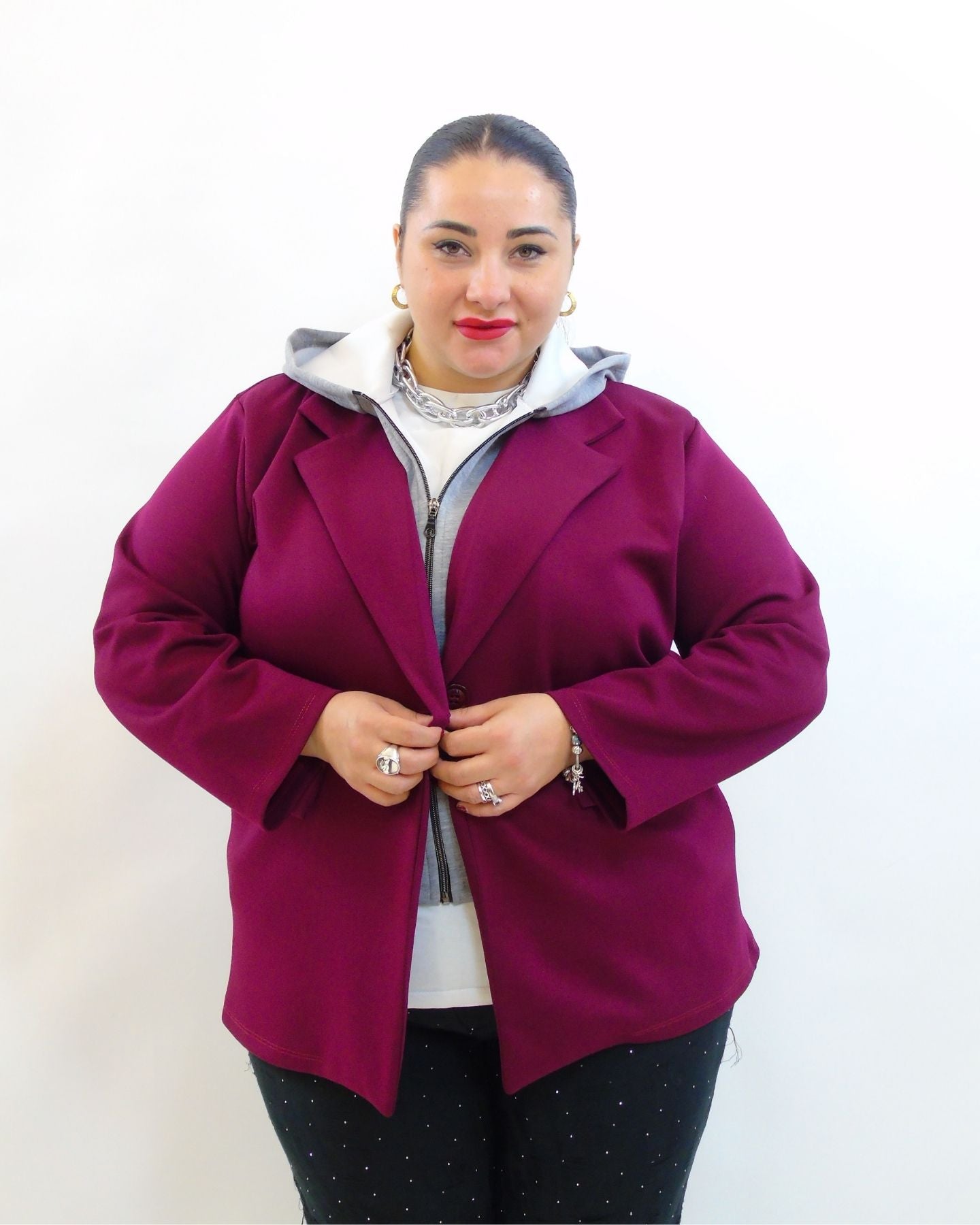 Giacca sportiva con doppio tessuto 71040