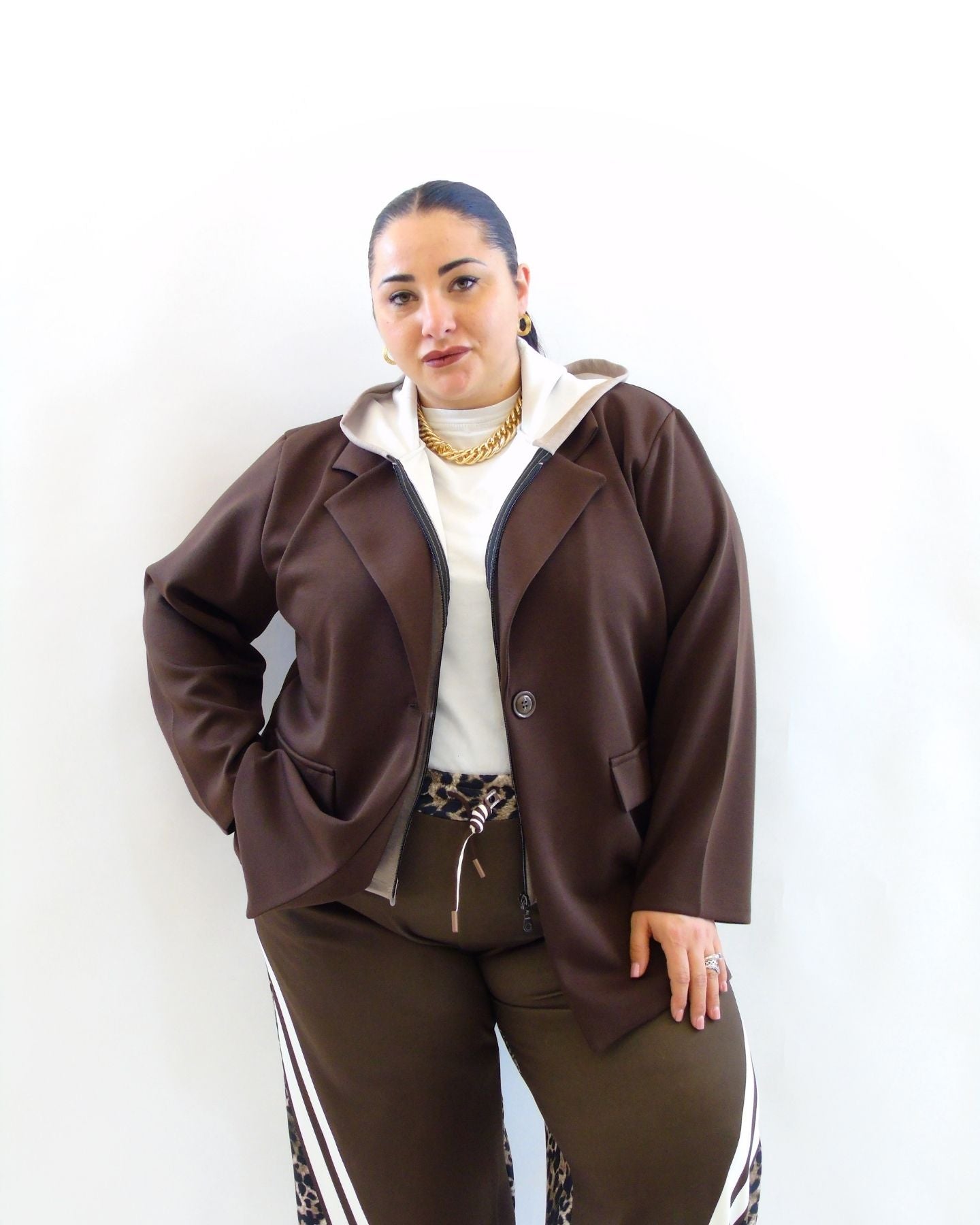 Giacca sportiva con doppio tessuto 71040