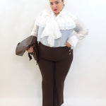 Pantalone con bottone laterale 8529