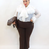 Pantalone con bottone laterale 8529