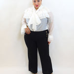 Pantalone con bottone laterale 8529