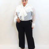 Pantalone con bottone laterale 8529