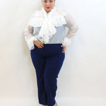 Pantalone con bottone laterale 8529