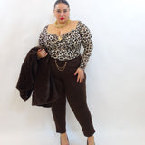 Pantalone sigaretta con spilla removibile 71054