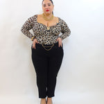 Pantalone sigaretta con spilla removibile 71054