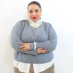 Pull con collo in perla 3033