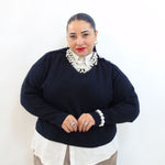 Pull con collo in perla 3033