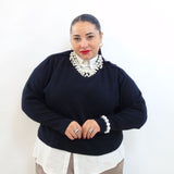 Pull con collo in perla 3033