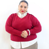 Pull con collo in perla 3033