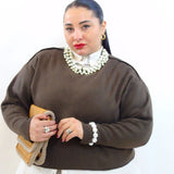 Pull con collo in perla 3033